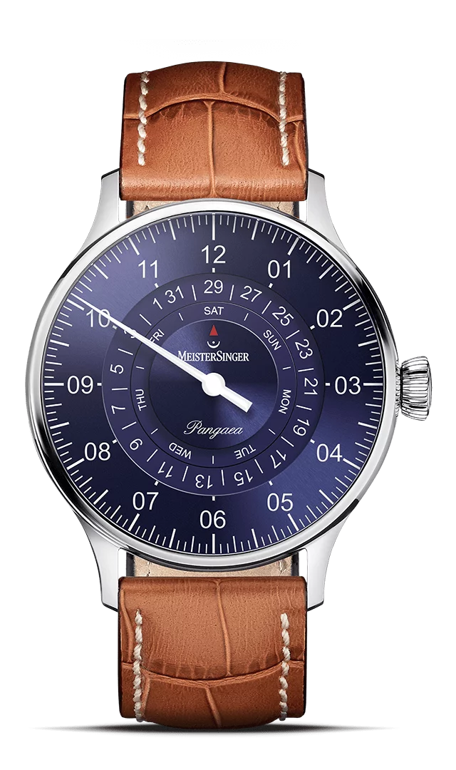 MeisterSinger Pangaea Day Date – Sonnenschliff Blau