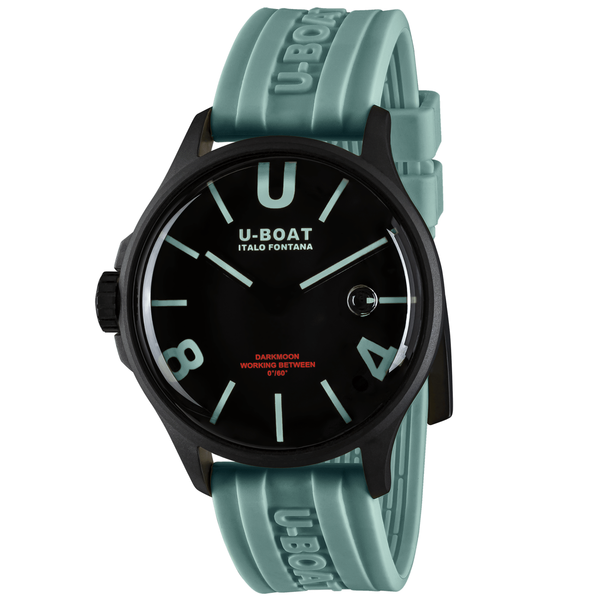 U-Boat DARKMOON BK CURVE AQUAMARINE PVD