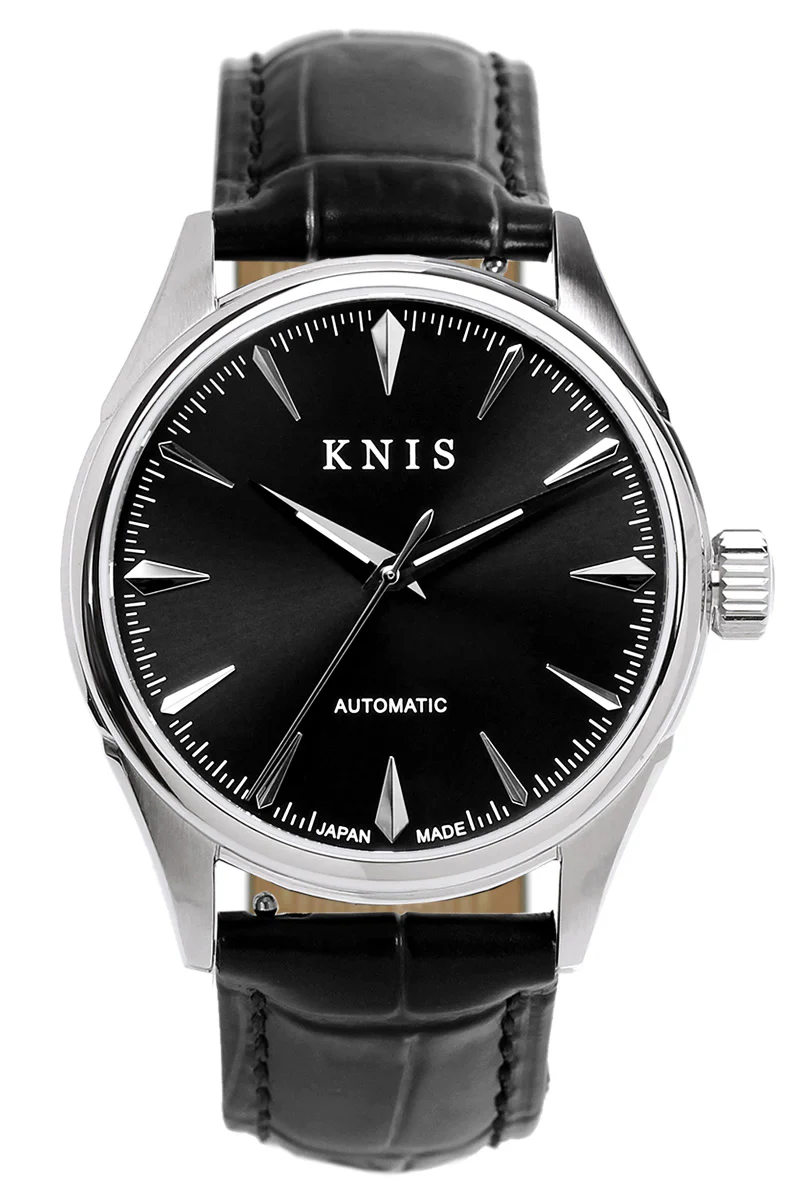 KNIS KNIS Automatic Sunray Dial Black Leather KN001-BKBKLE