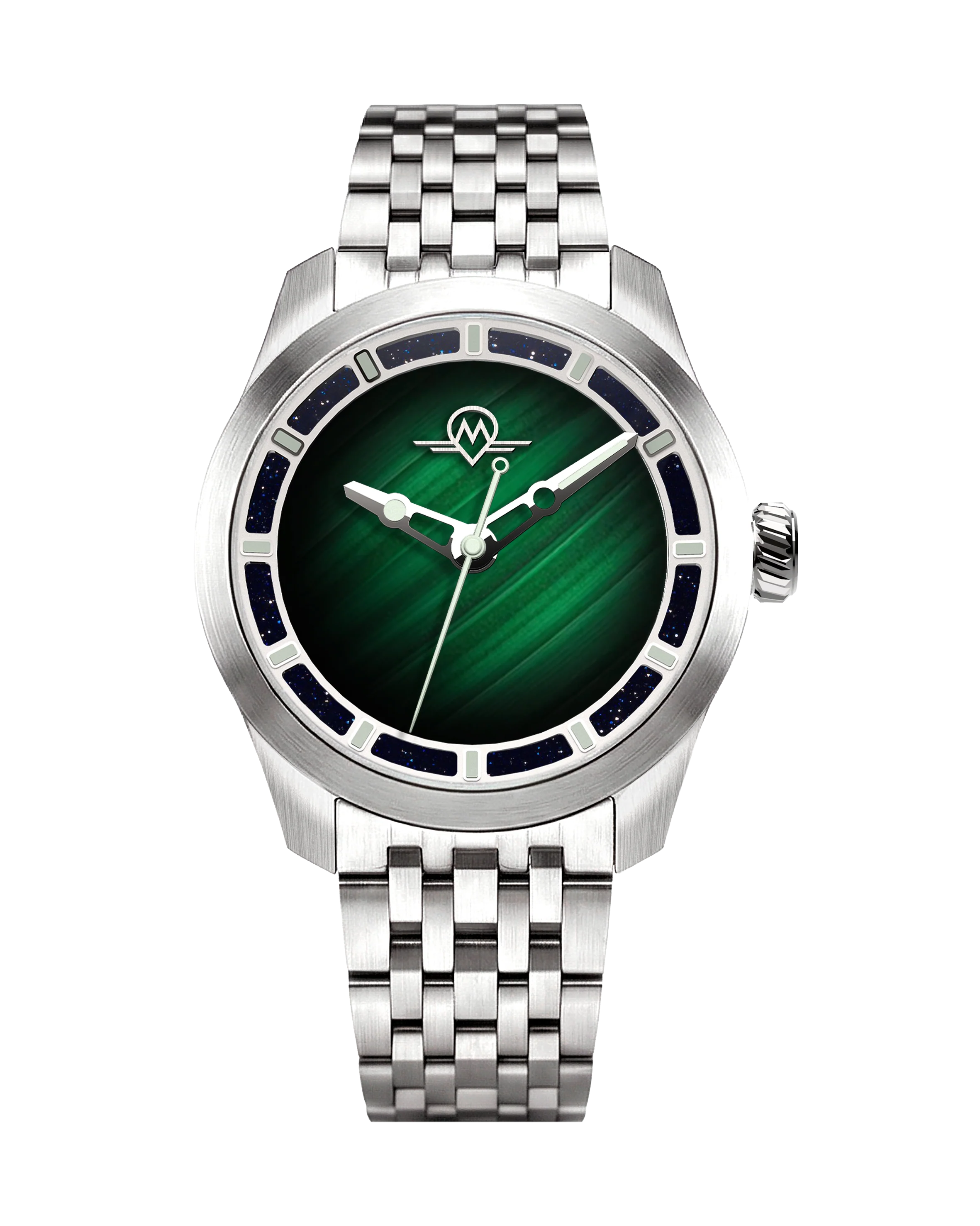 Monro MONRO LUNA ADVENTURE MLA-PMB PLANET MALACHITE, 9039 Automatic Watch, 39mm Stainless Steel