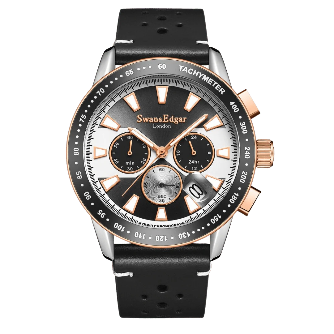 Swan & Edgar Mechanical Quartz Racer Automatic - Steel