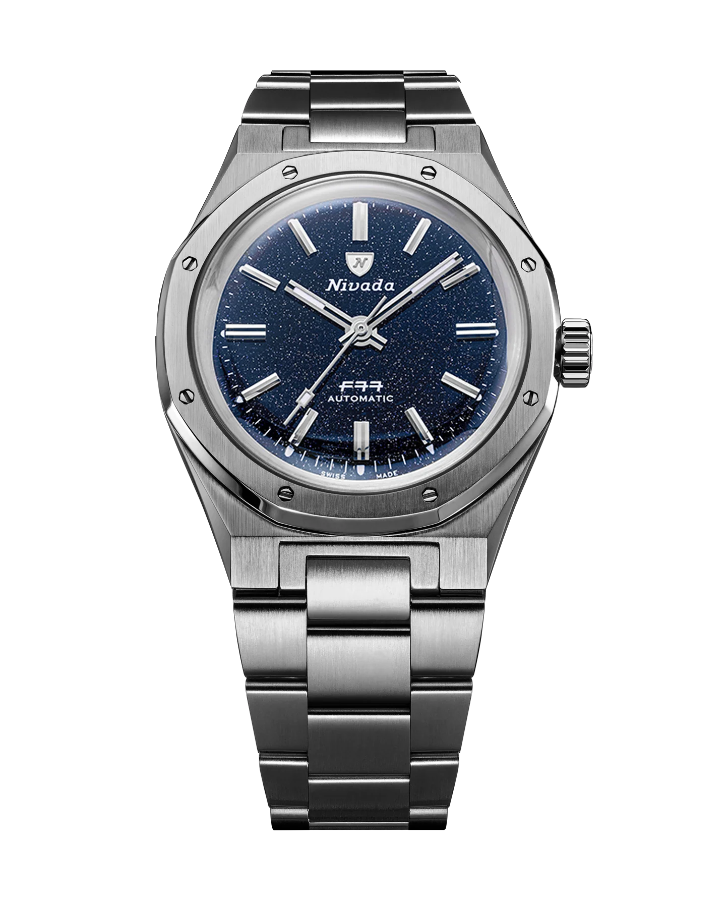 Nivada Grenchen F77 TITANIUM DARK BLUE AVENTURINE MK1 - 37MM