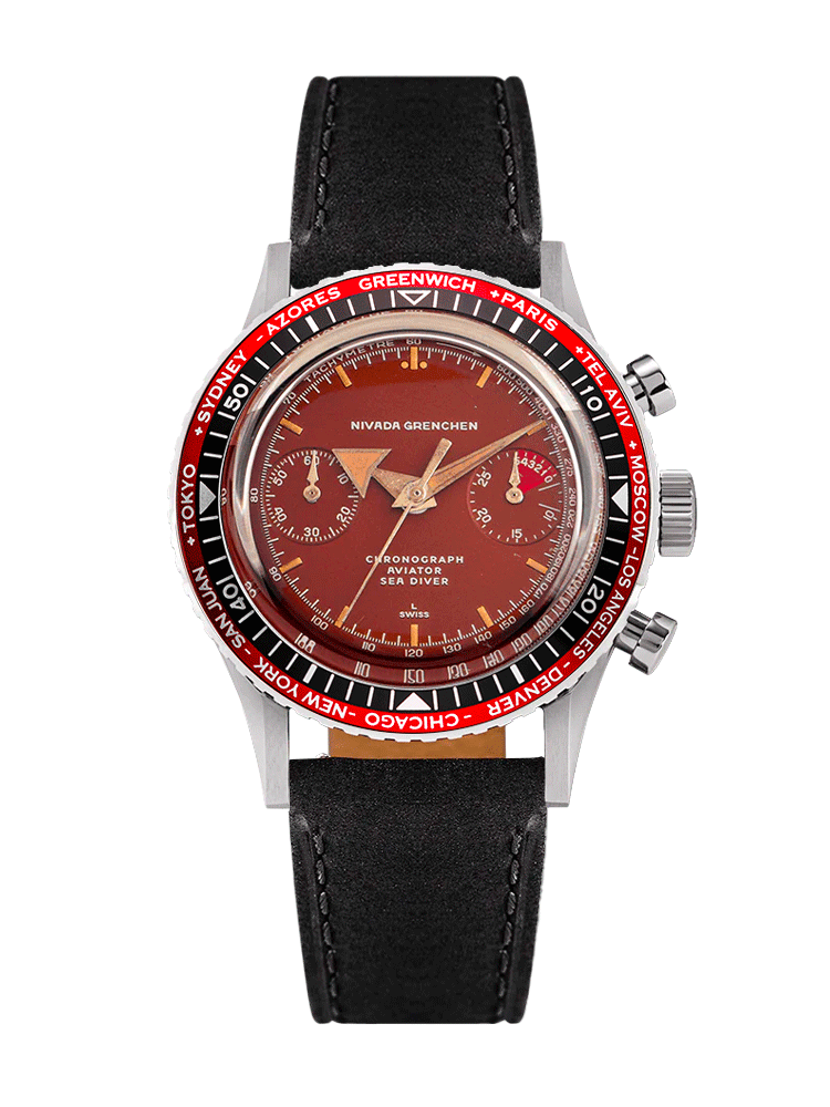 Nivada Grenchen BROAD ARROW « TROPICAL DIAL » INTER.BEZEL - MANUAL