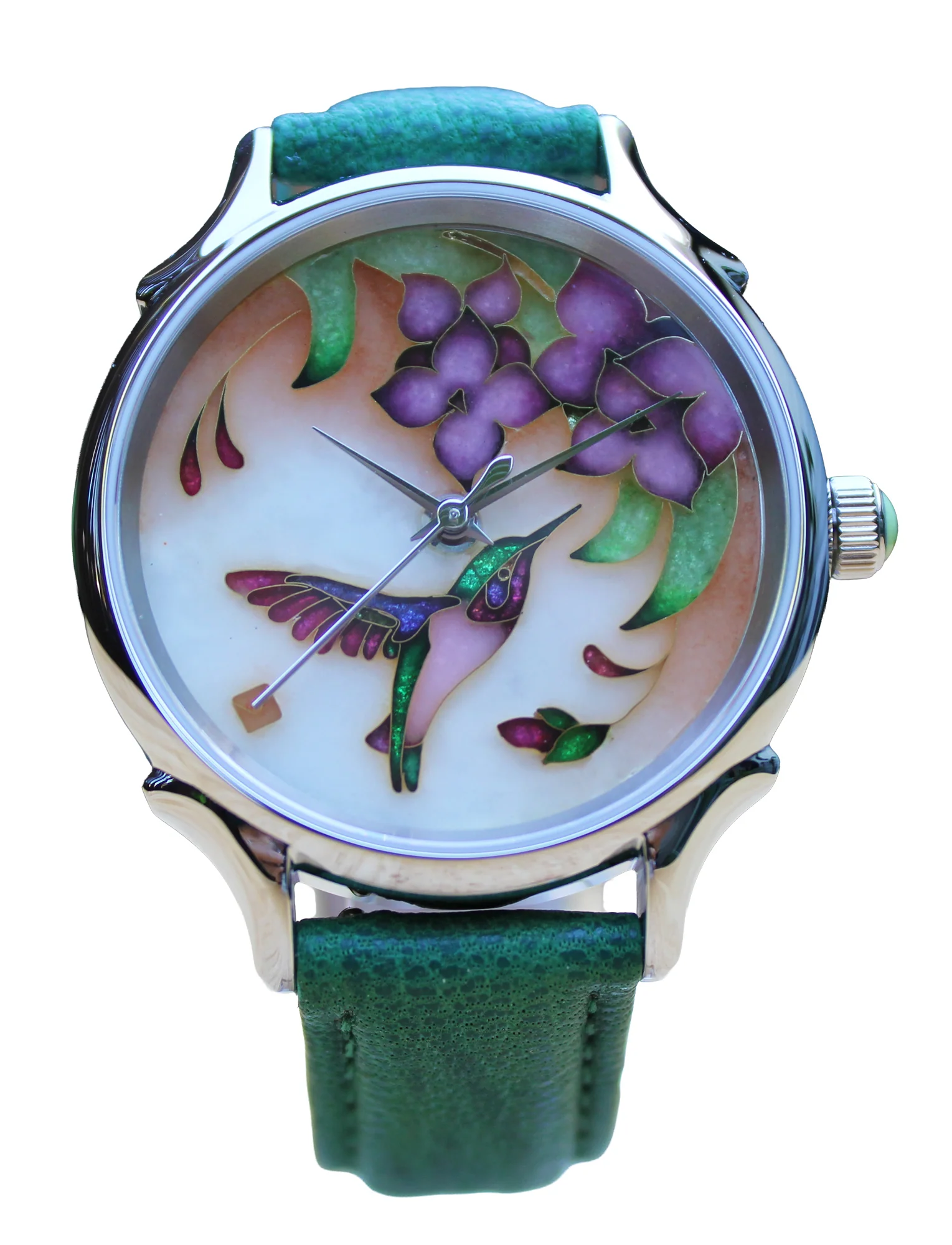 Celeste Watch Company Cloisonné 36mm Hummingbird by Merry-Lee Rae