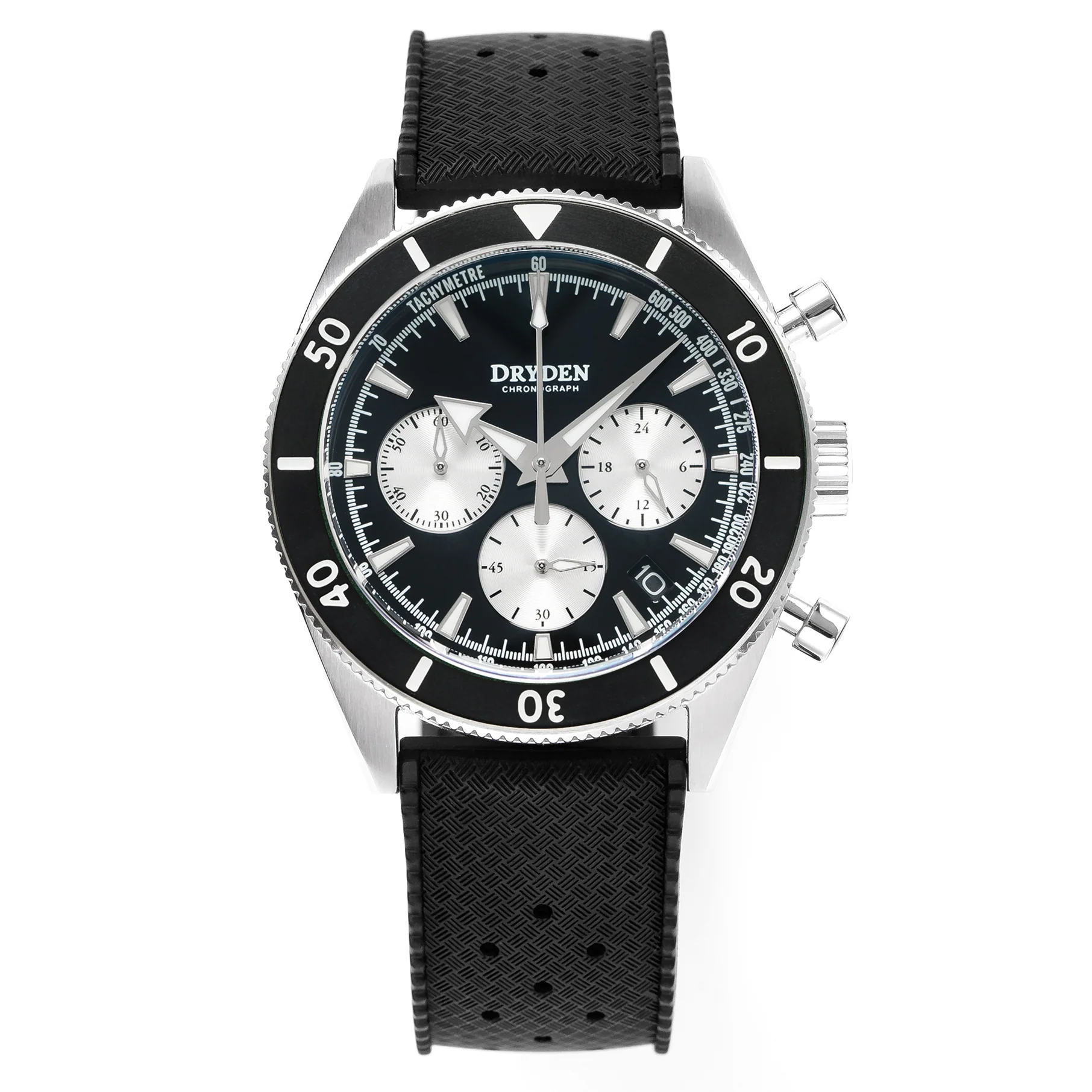 Dryden Watch Company Dryden Chrono Diver Series 1 - Black Silver