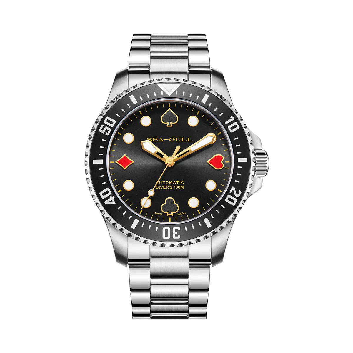 Sea-Gull Ocean Series 100m Waterproof Poker Master Dive Watch 44.5mm