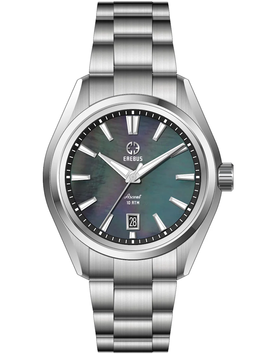 Erebus Watches ASCENT 41 Black Mother of Pearl