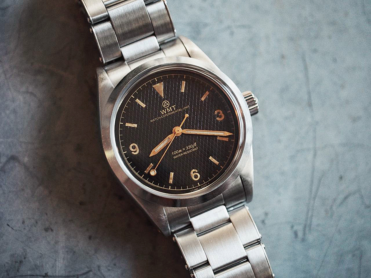WMT Watches Barracuda – Honeycomb / Aged Edition / Metal Bracelet + Anziano Leather Strap Set