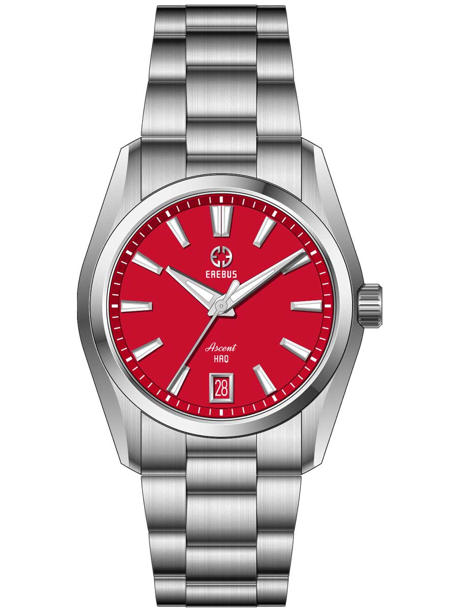 Erebus Watches ASCENT HAQ 36 Red Enamel