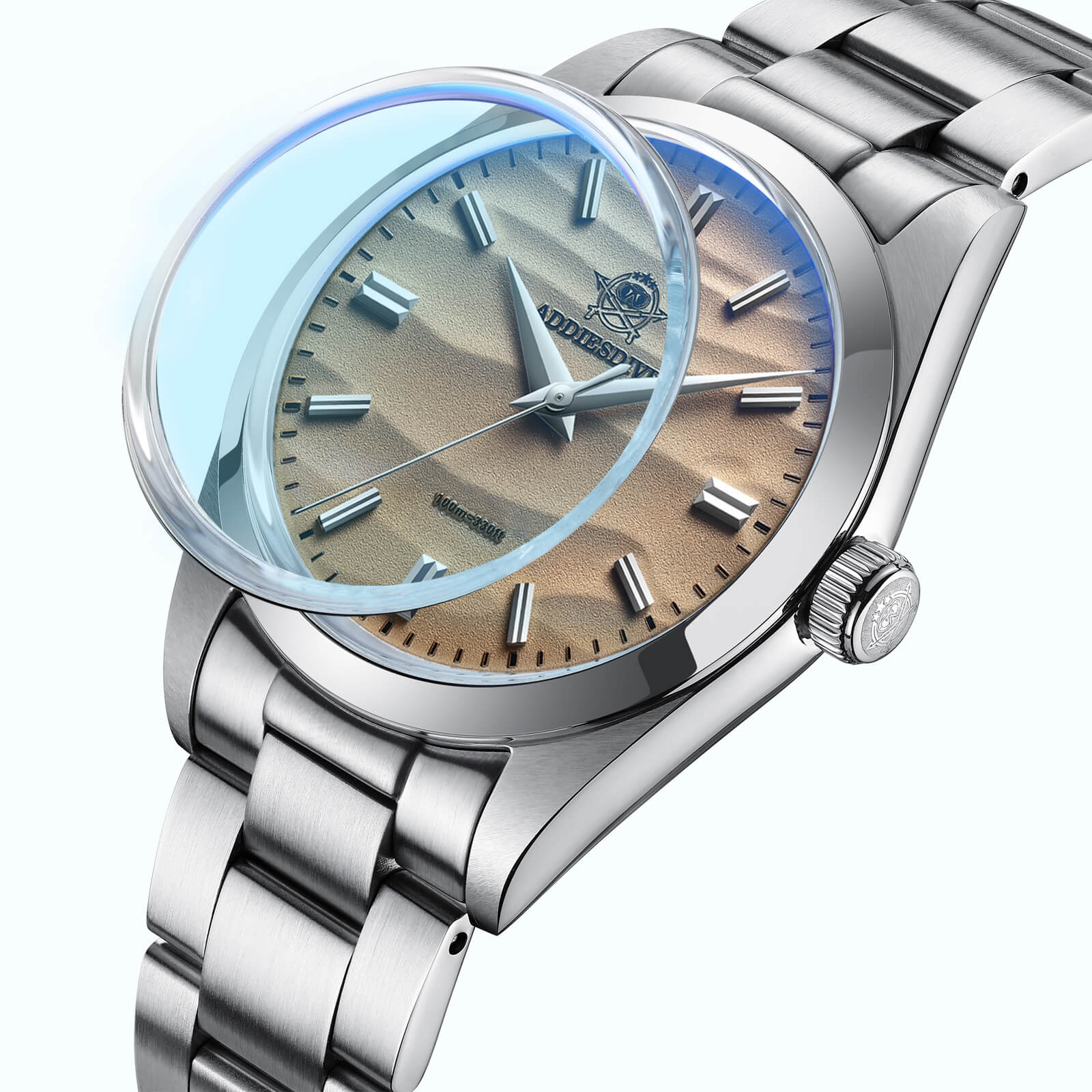 Addiesdive Watch Crystal Glass,Applies to AD2030 and AD2066.