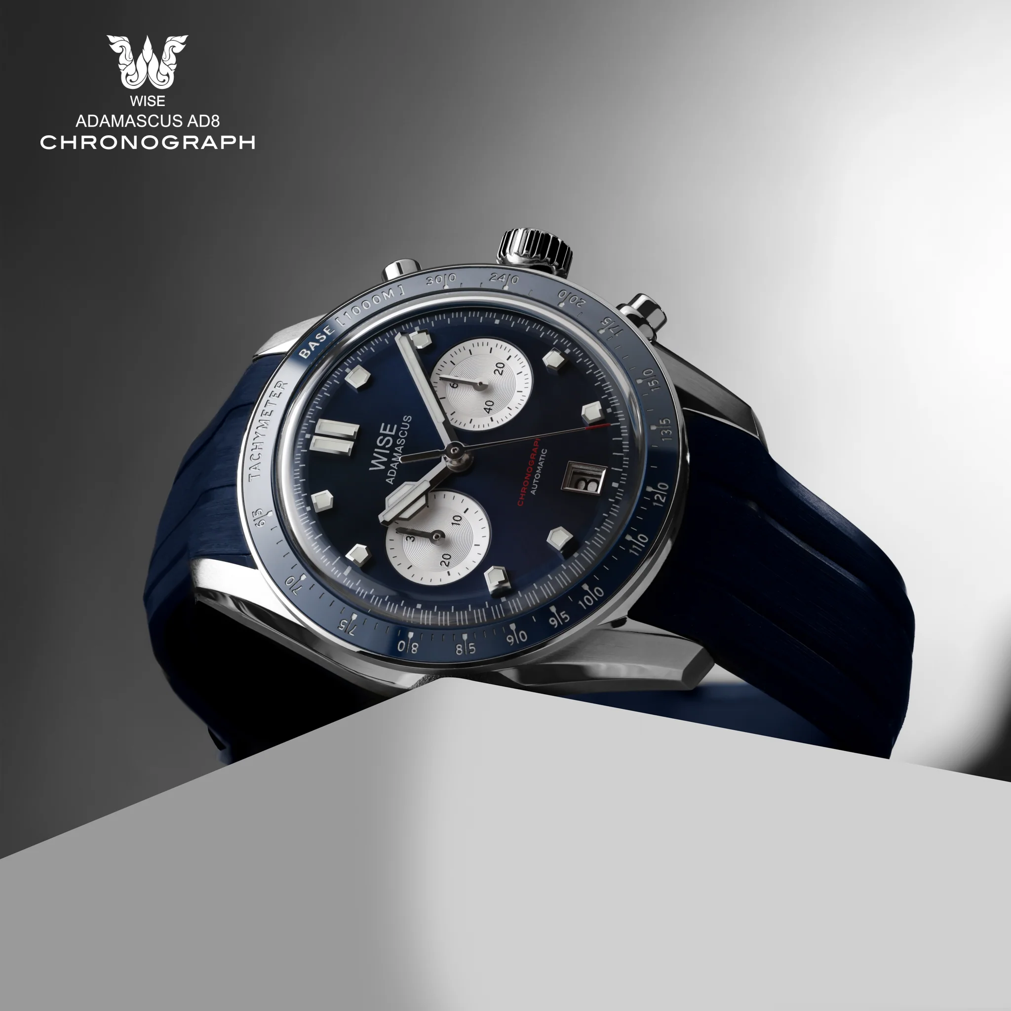 WISE ADAMASCUS AD8 Chronograph Blue-White