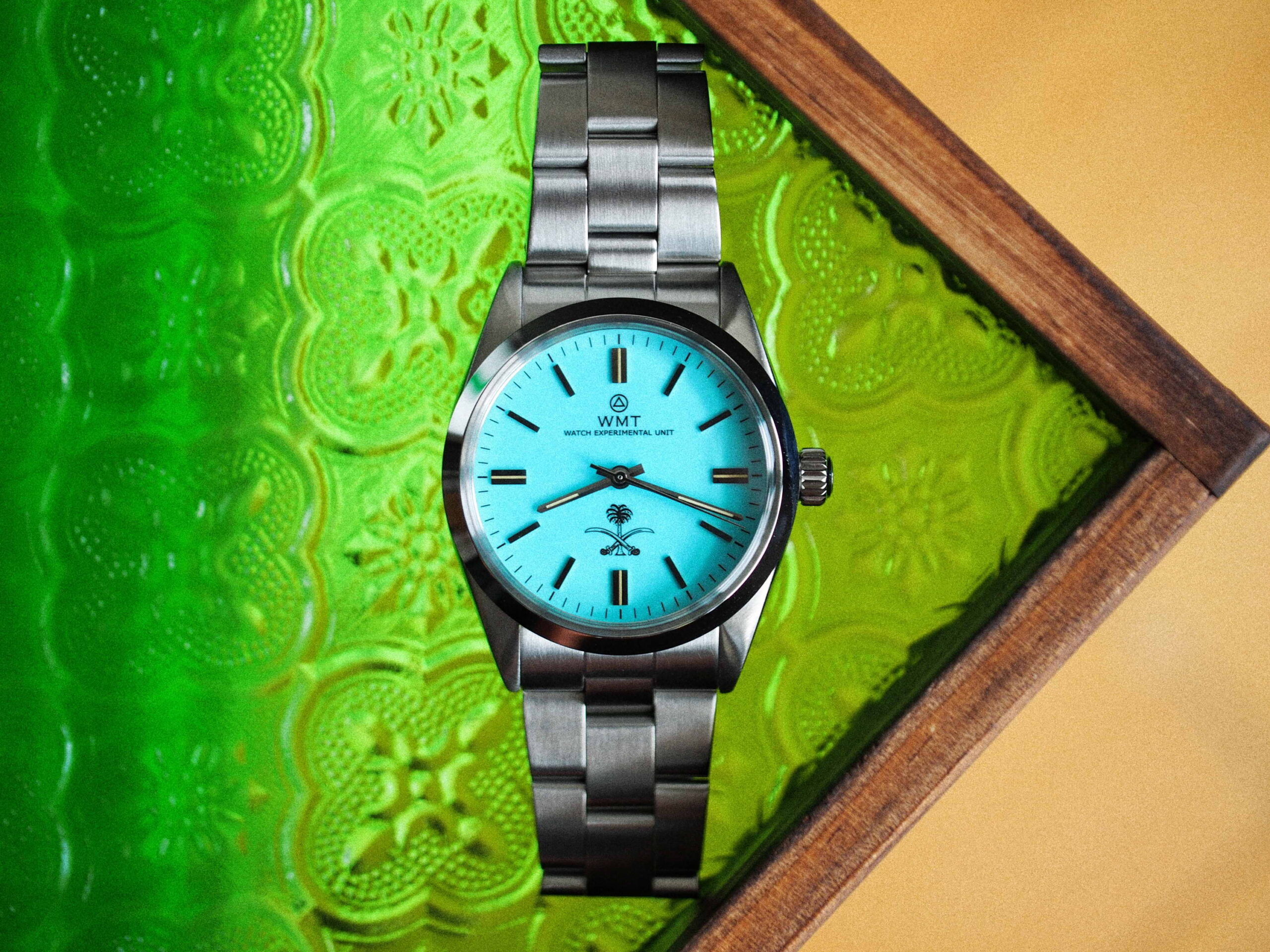 WMT Watches Barracuda – Saudi Arabia Special Edition / Sky Blue Dial / Metal Bracelet + Leather Strap Set