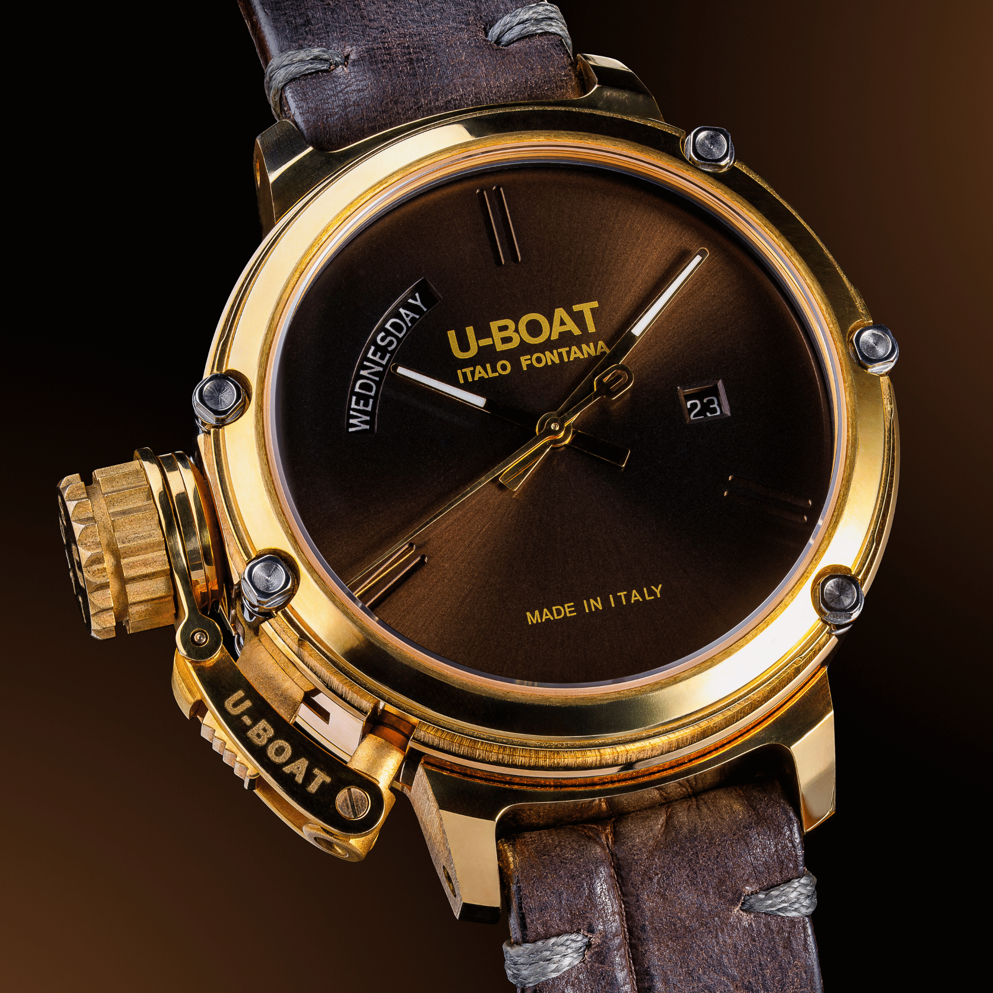 U-Boat CHIMERA DAY DATE UNICO BROWN