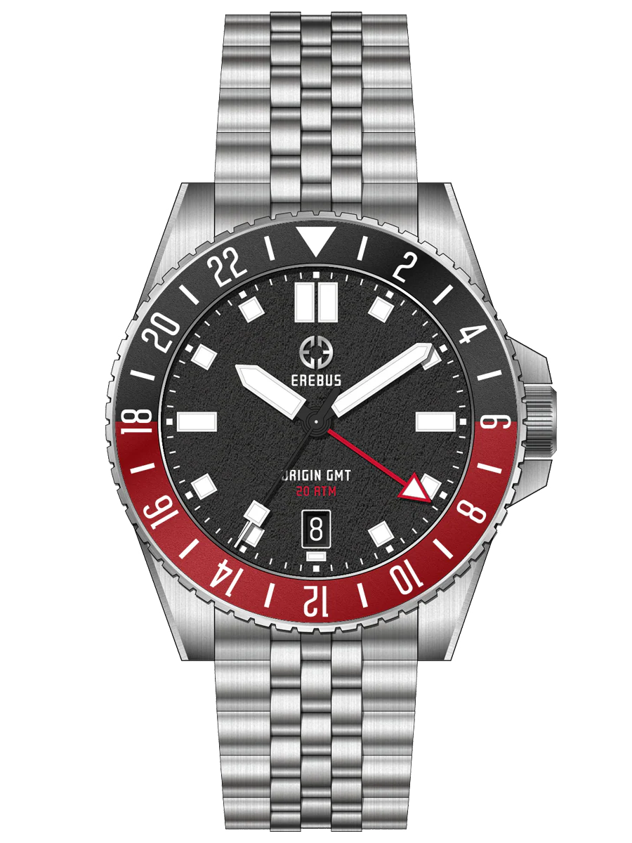 Erebus Watches ORIGIN GMT Premium Black