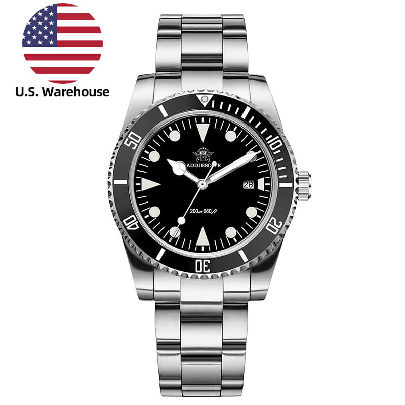 Addiesdive U.S. Warehouse -ADDIESDIVE 39mm Quartz Watch with Bi-directional Rotating Bezel AD2068
