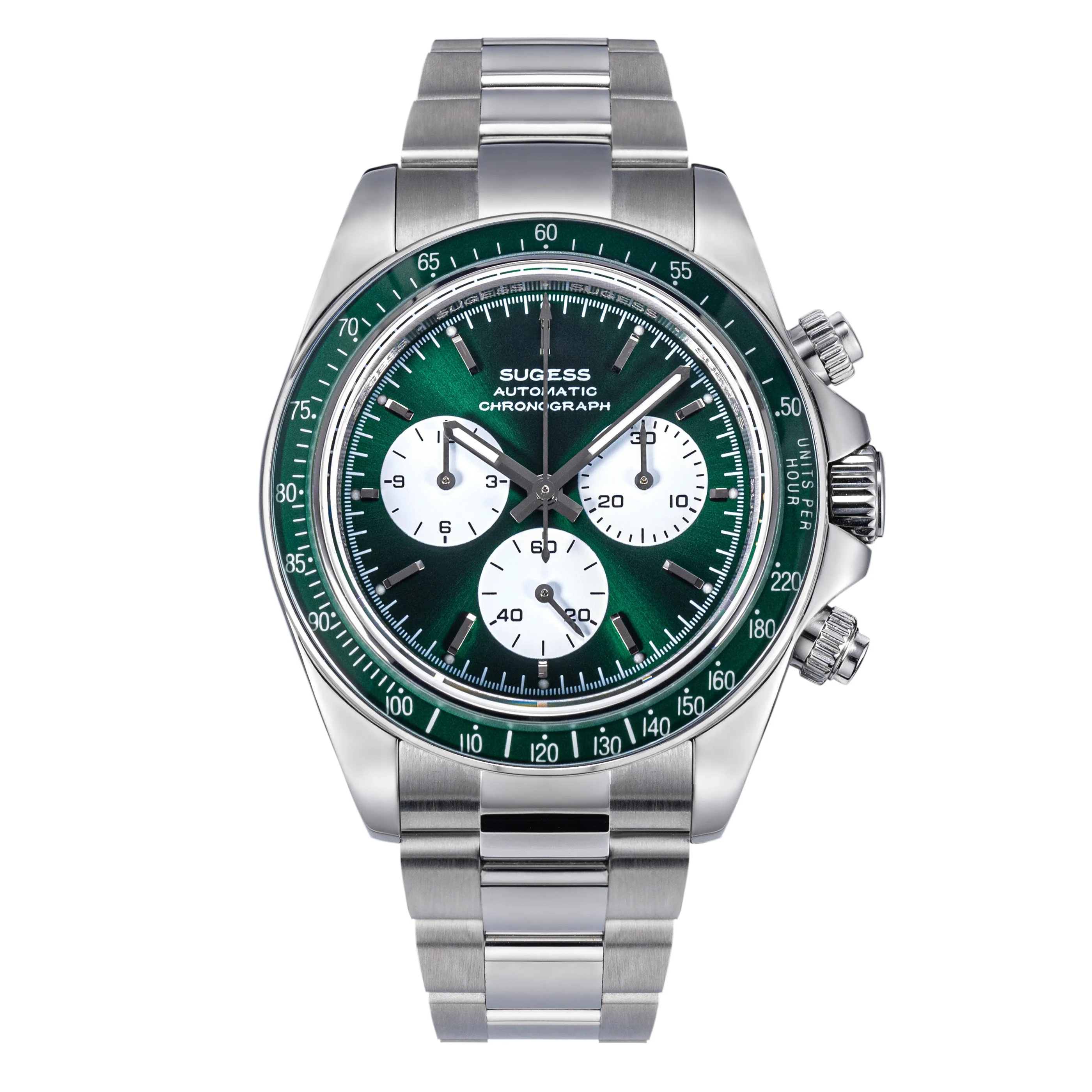Sugess Seestern S473 Automatic Chronograph Sapphire Bezel Green Dial
