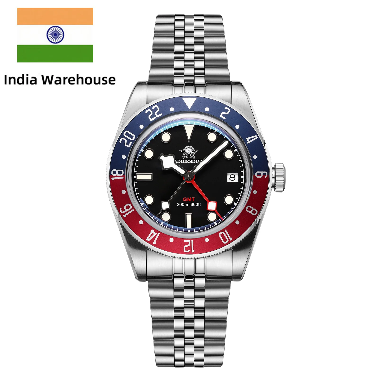 Addiesdive ★India Warehouse★ADDIESDIVE 39mm BB58 GMT Quartz Watch AD2044