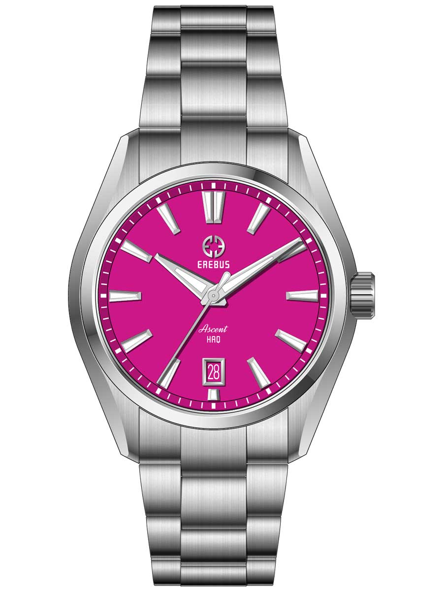 Erebus Watches ASCENT HAQ 39 Pink Enamel