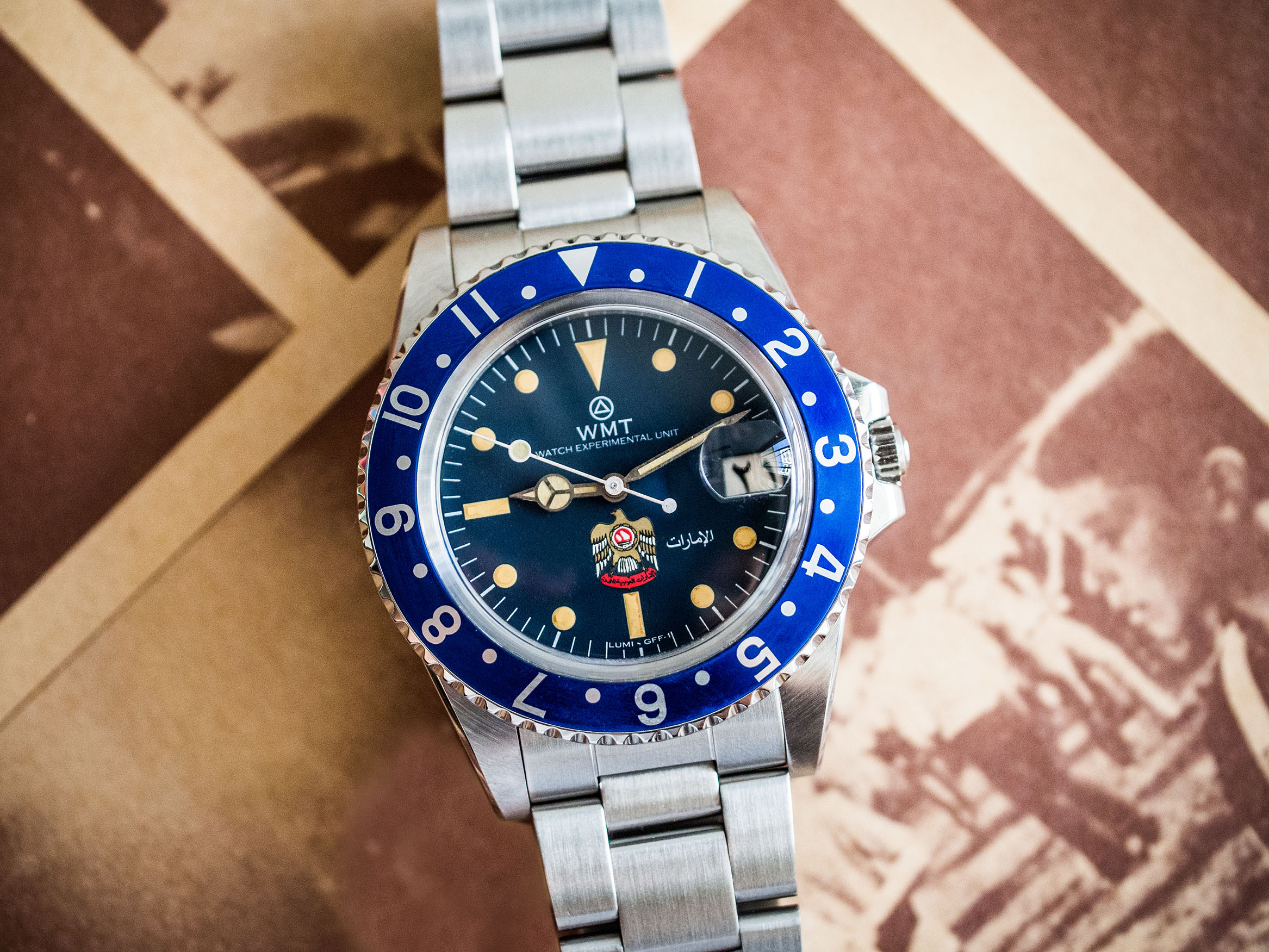 WMT Watches Sanford – UAE Falcon / Navy / Aged Edition