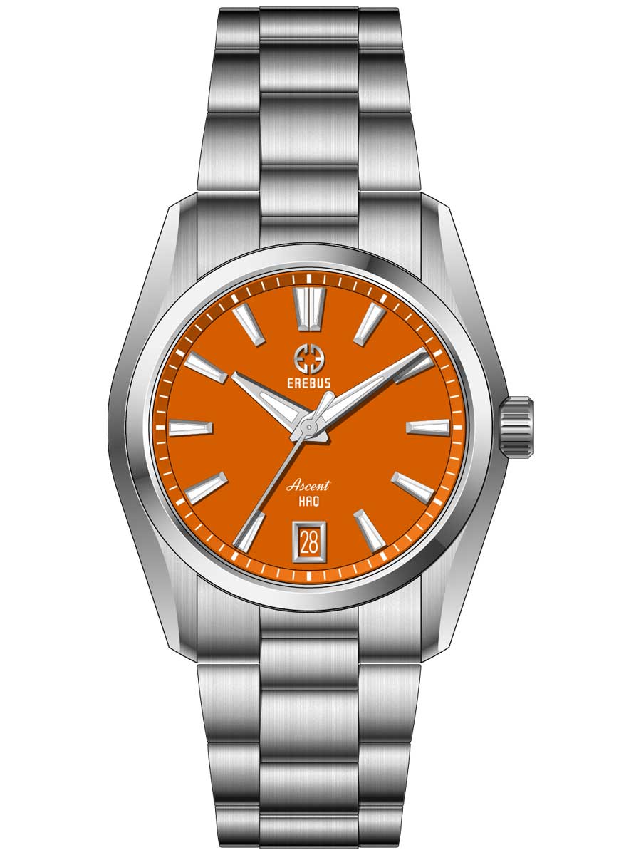 Erebus Watches ASCENT HAQ 36 Orange Enamel