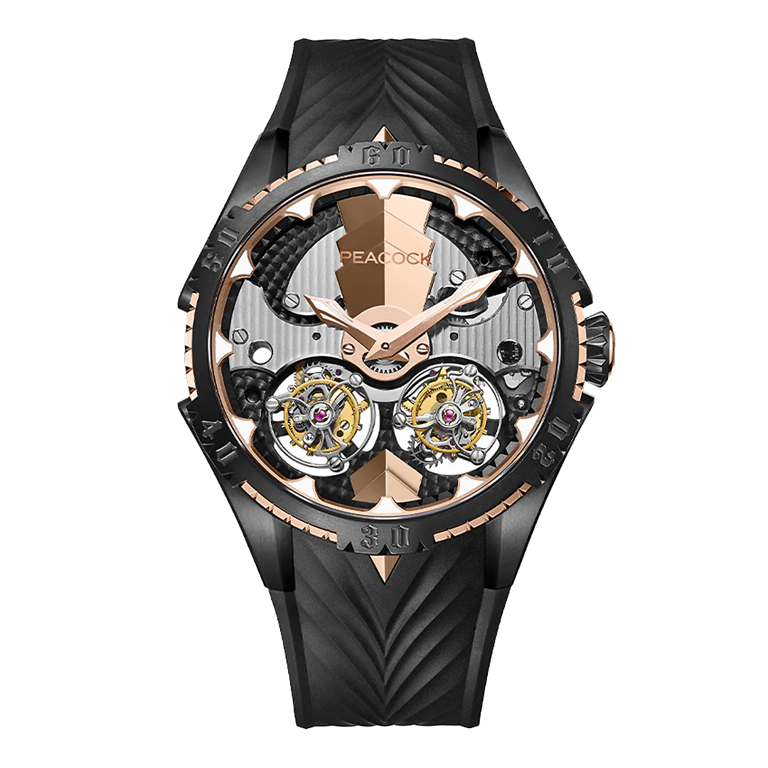 Peacock Peacock Plume Monarch Dual Tourbillon Watch