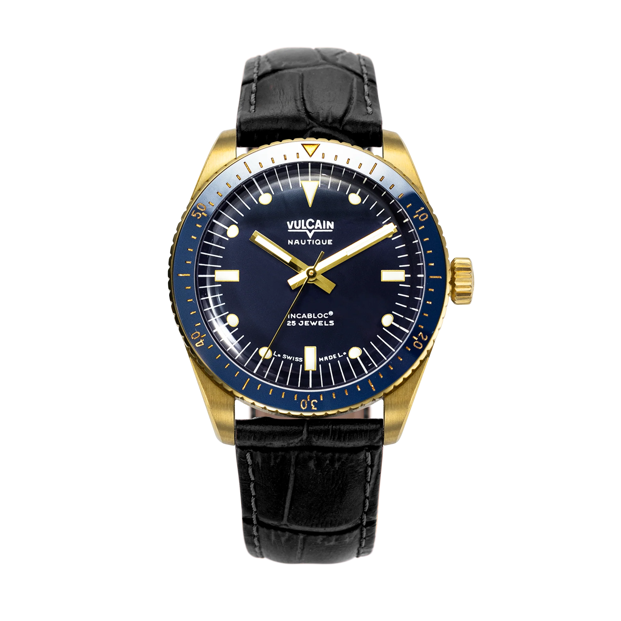 Vulcain Skindiver Nautique - Gold & Blue