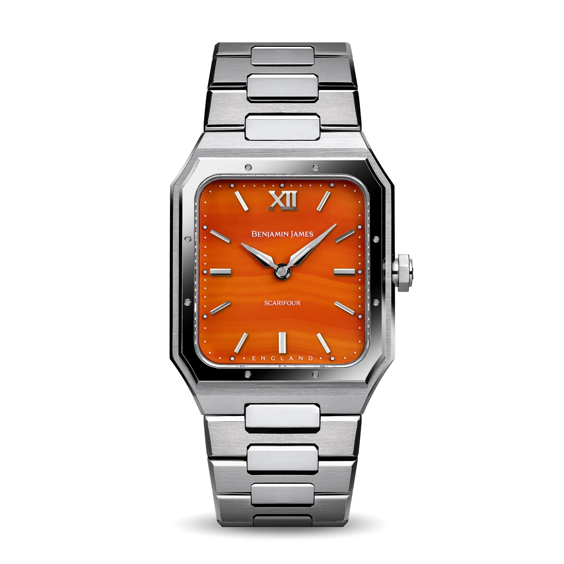 Benjamin James Watches Scarifour Limited Production Stone - Burnt Orange Agate