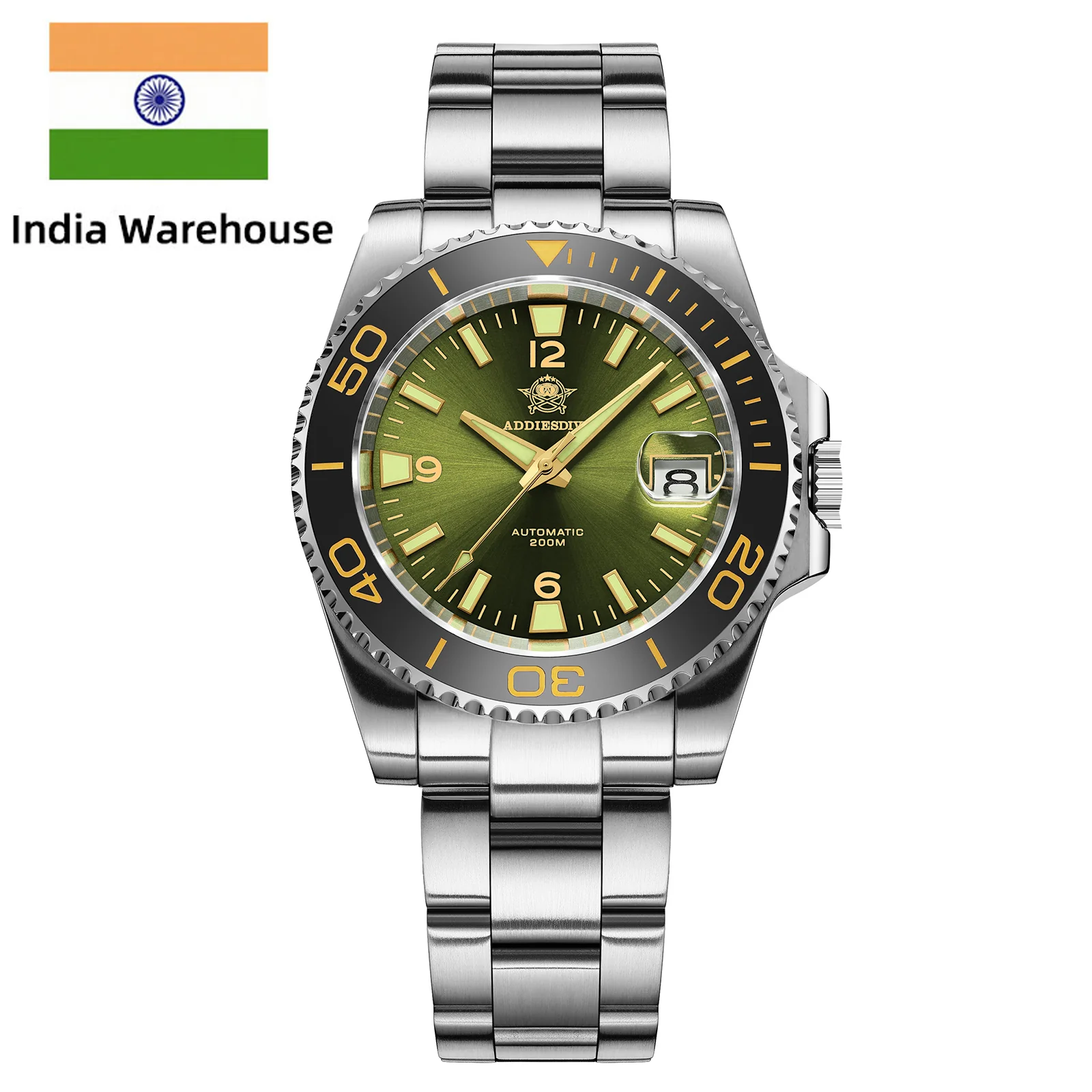 Addiesdive ★India Warehouse★ADDIESDIVE Retro 8215 Sub Dive Watch AD2505