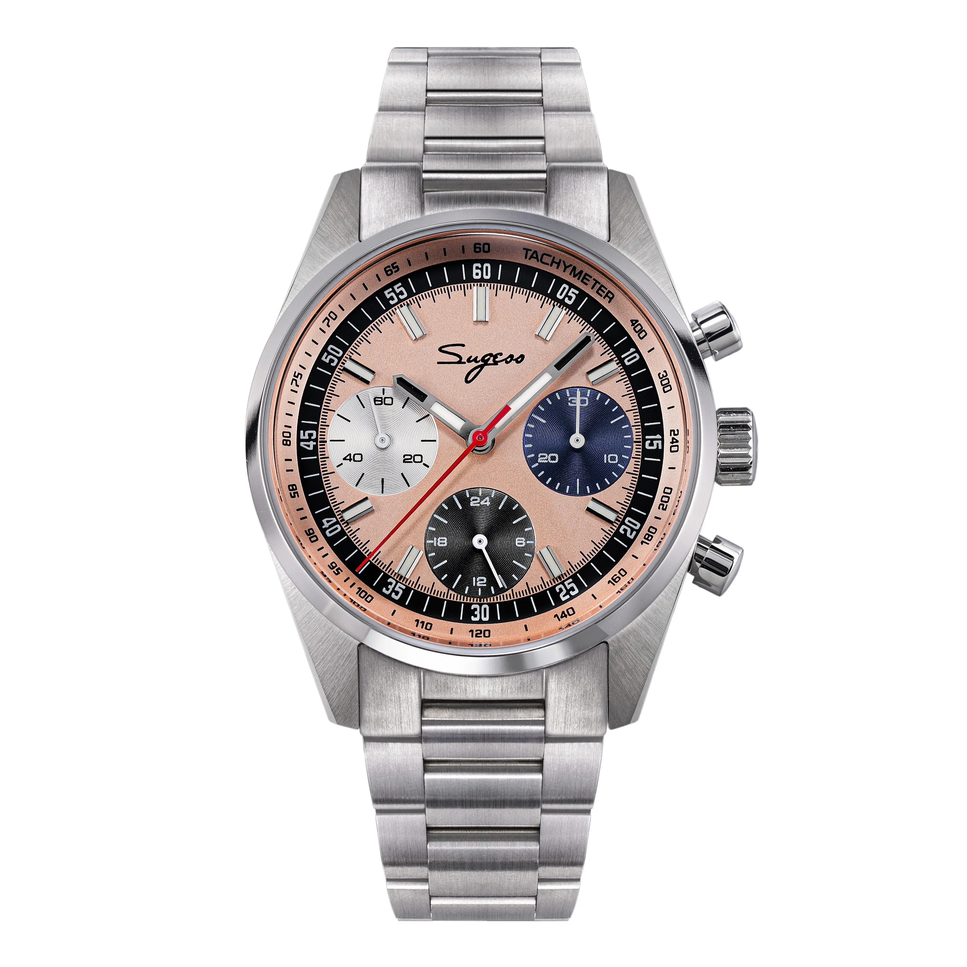 Sugess Sugess S465 Chronograph Stainless Steel Special Champagne Dial Silver Hand