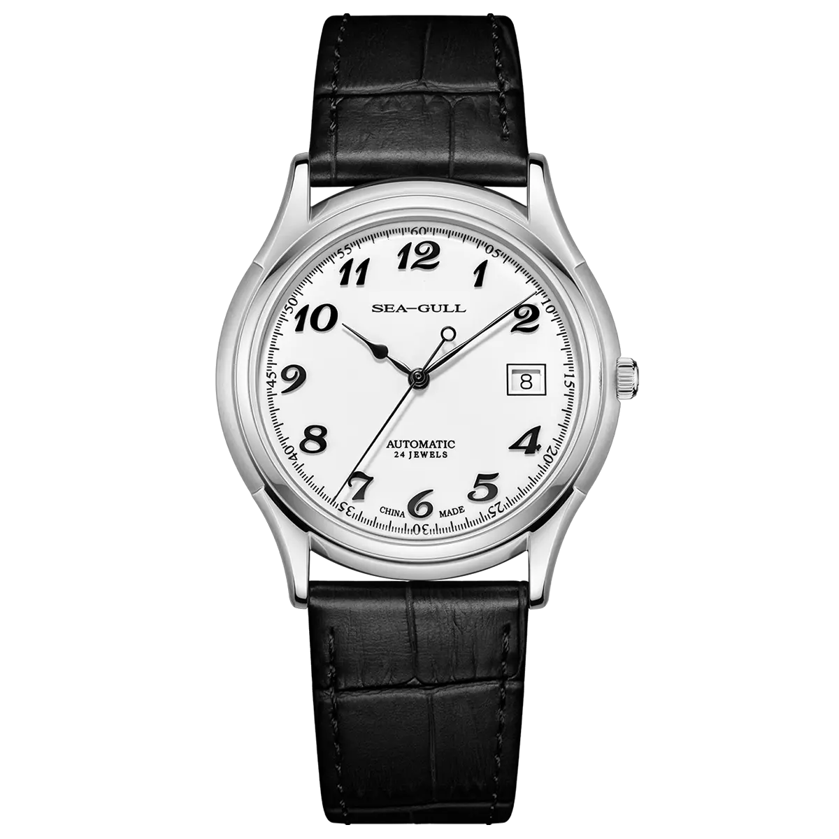 Sea-Gull Slim Enamel Dial Ultra-Thin Dress Watch 39mm