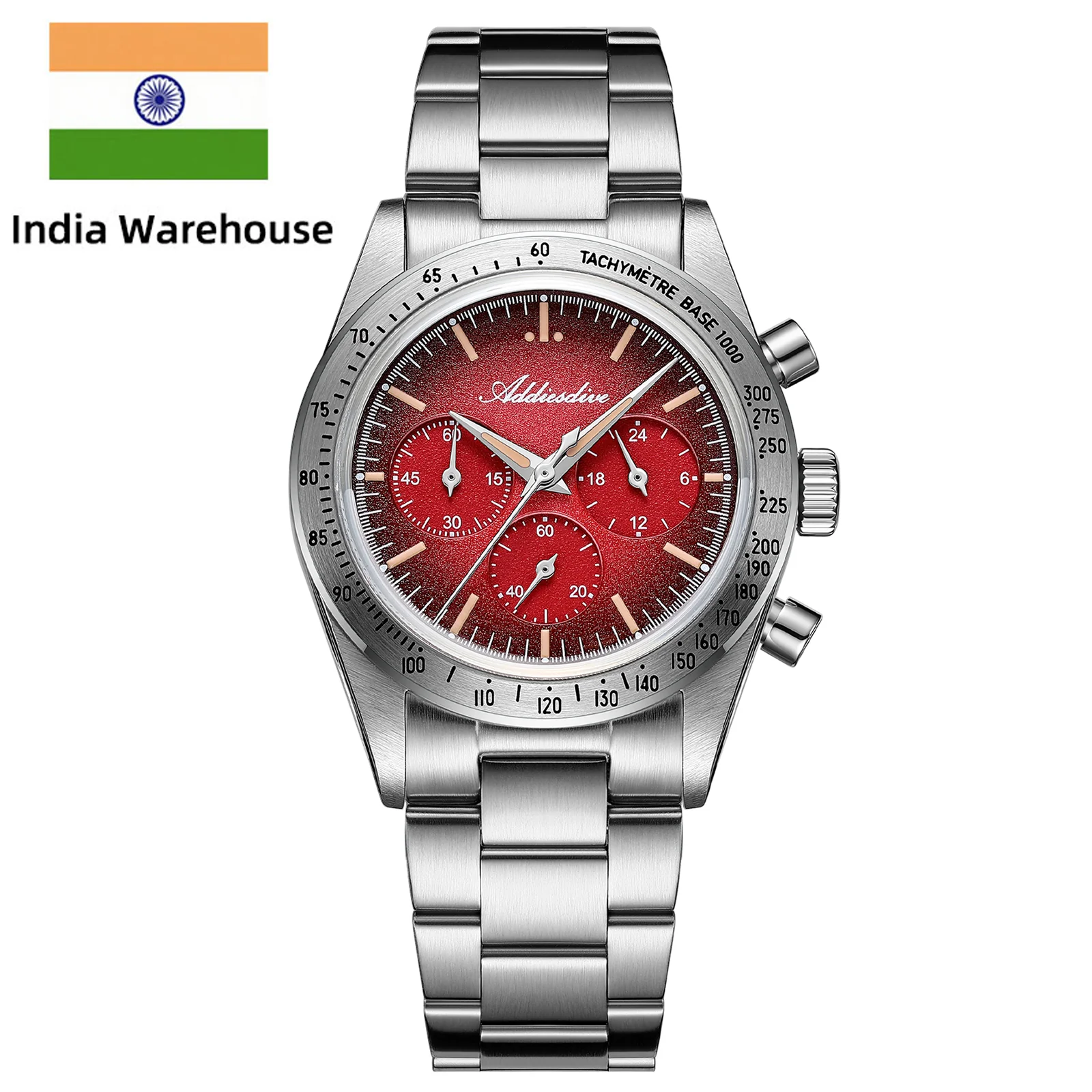 Addiesdive ★India Warehouse★ADDIESDIVE 37mm 0s20 Chronograph Watch AD2552