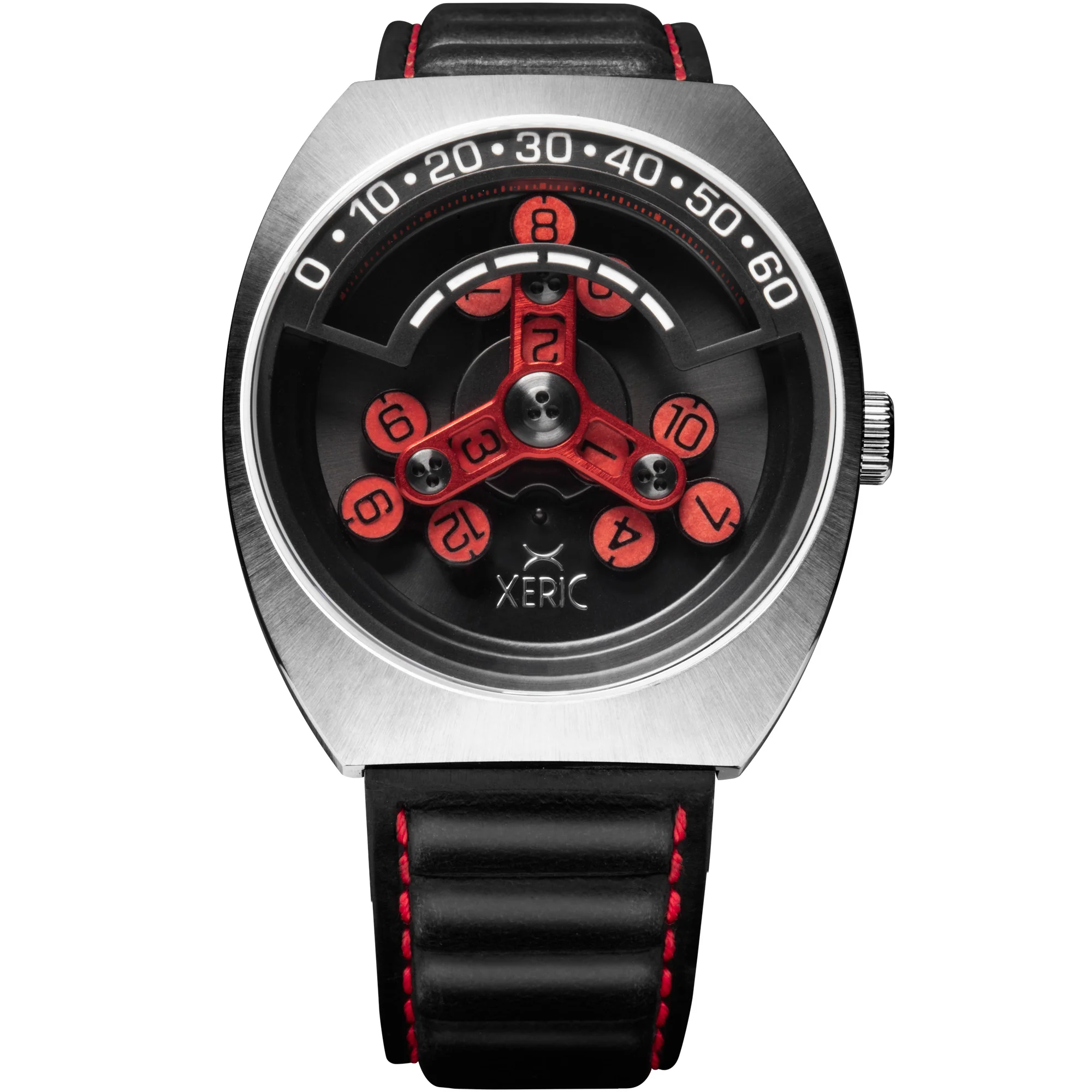 Xeric Scrambler Automatic Wandering Hour Silver Black Red