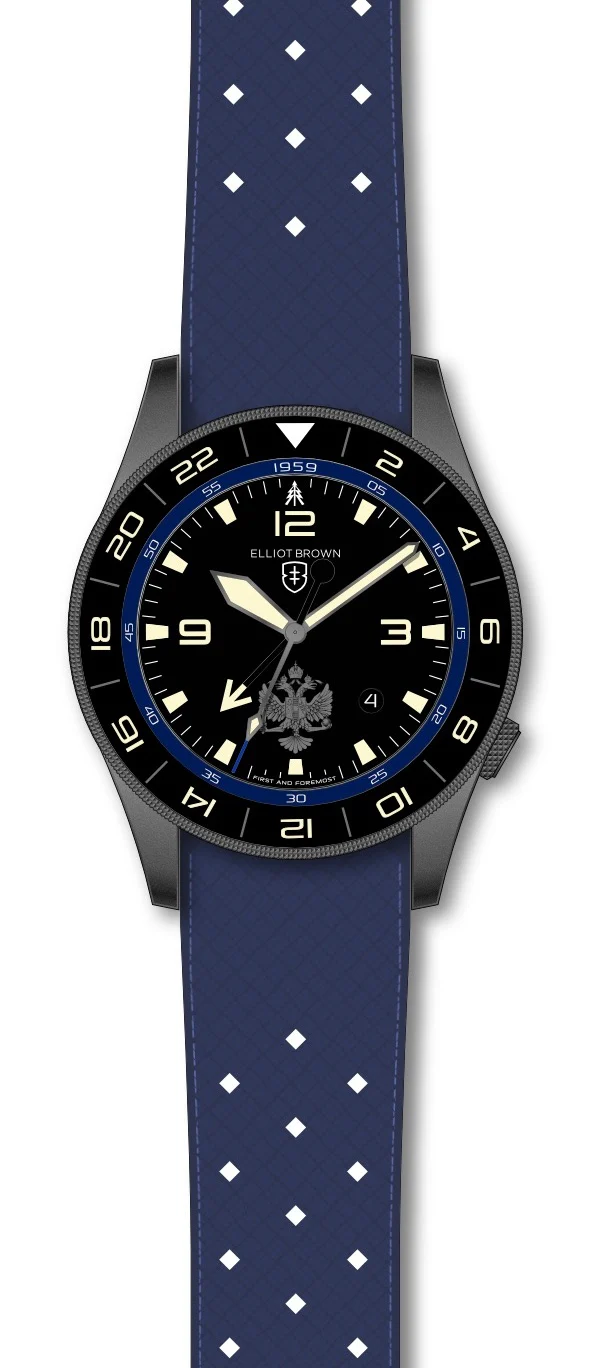 Elliot Brown Queens Dragoon Guards Limited Edition Holton GMT automatic