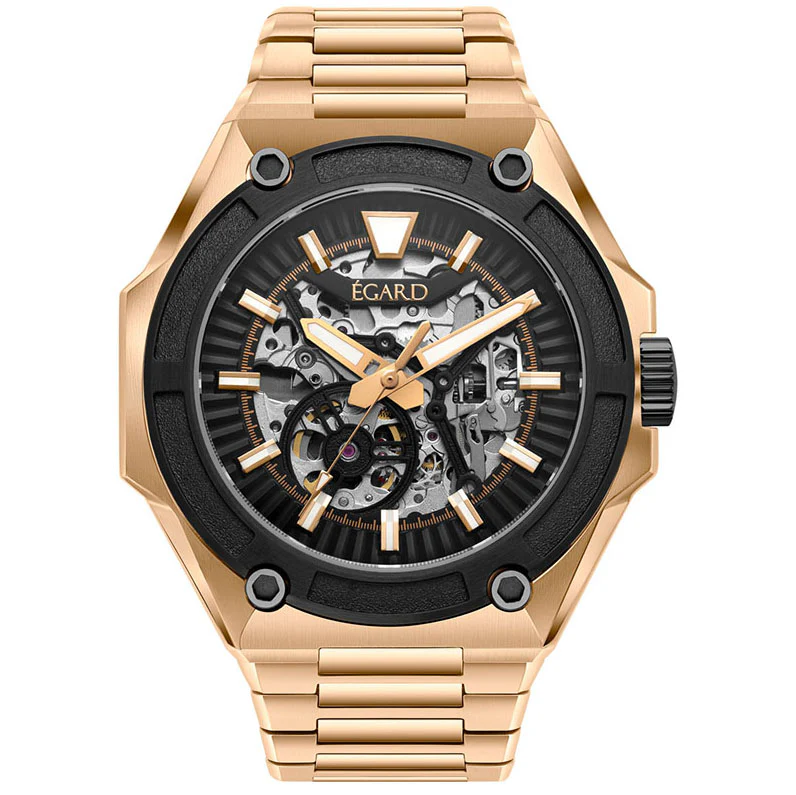 Egard Watch Company King Ocean Skeleton Rose