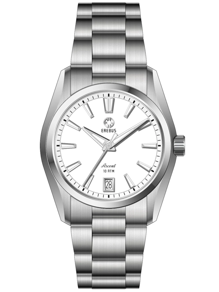 Erebus Watches ASCENT 36 White Enamel
