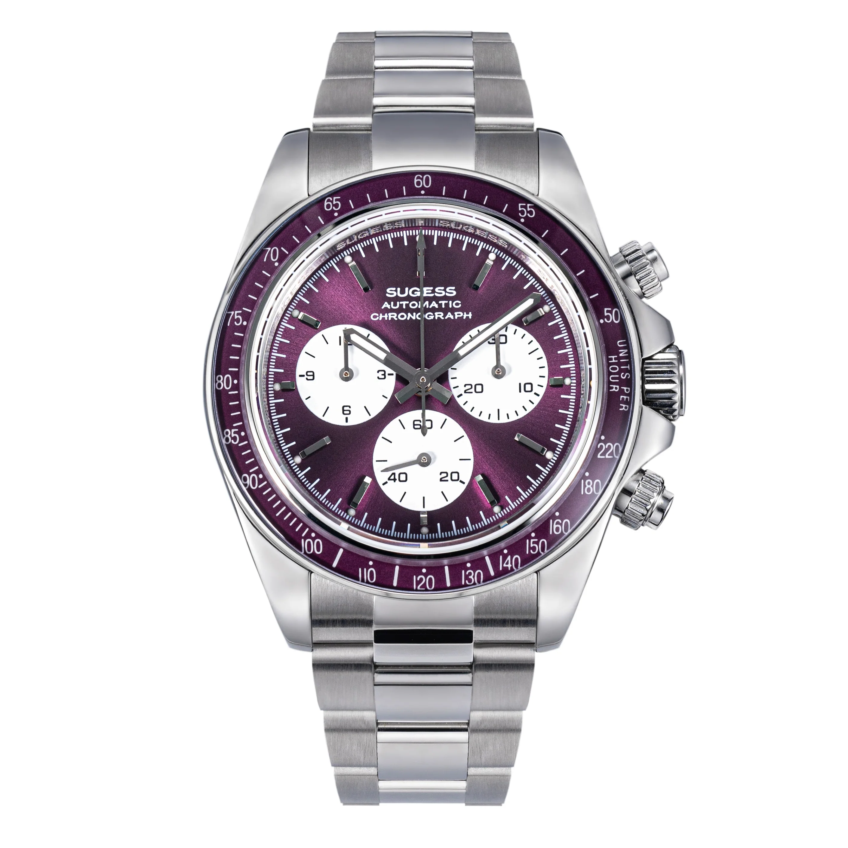 Sugess Seestern S473 Automatic Chronograph Sapphire Bezel Purple Dial