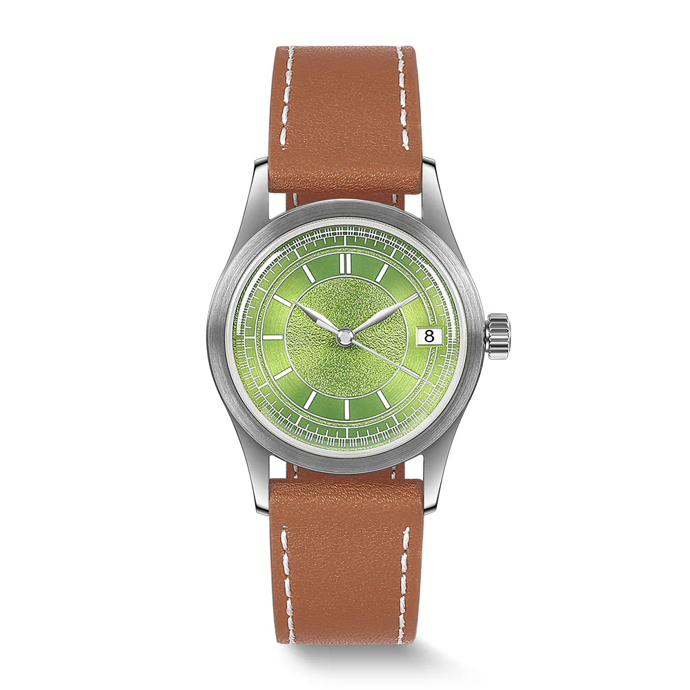 Boderry HOU - 80-Hour Power Reserve Vintage Automatic Watch | Avocado Green