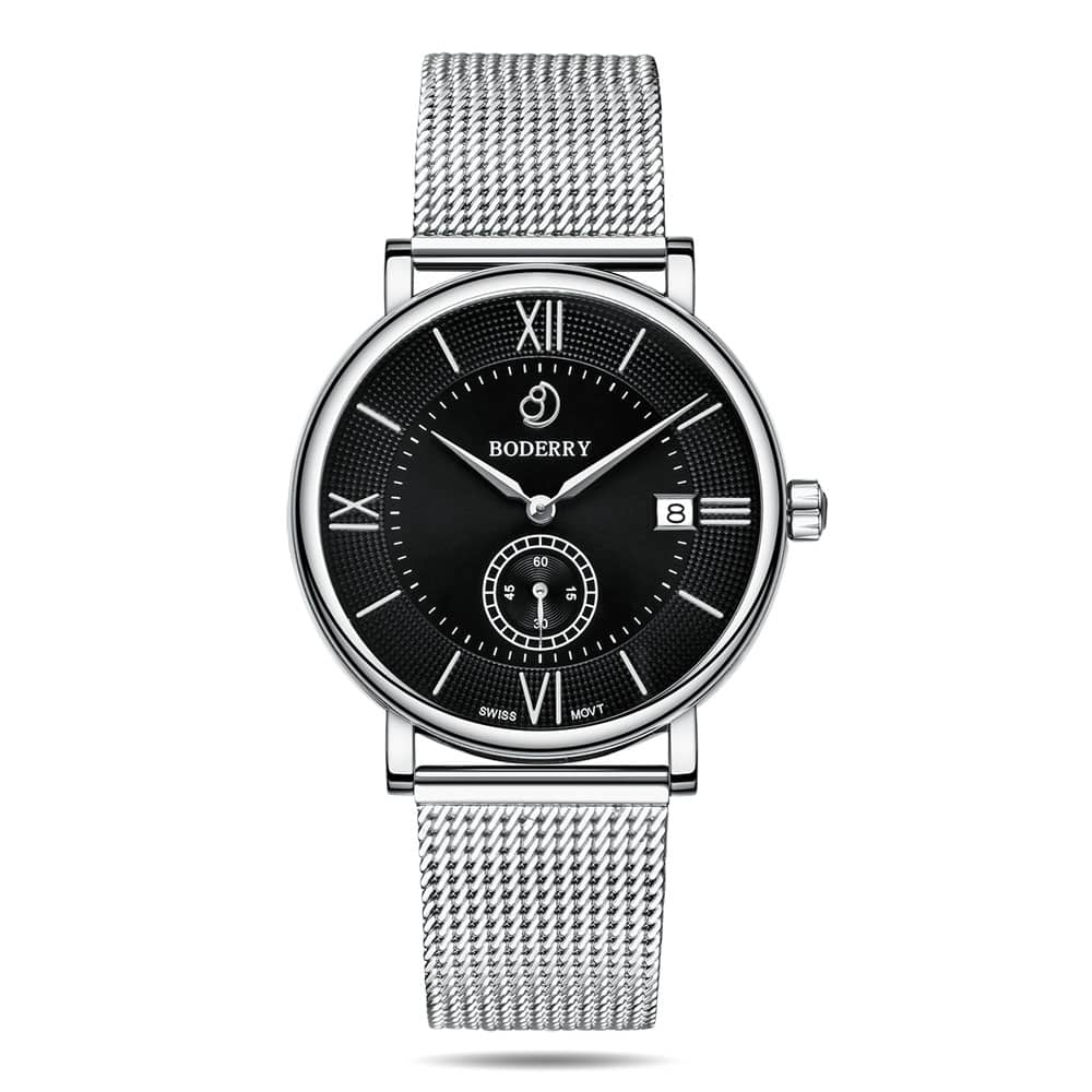 Boderry ELEGANT - Swiss Quartz Movement Watch | Black Dial